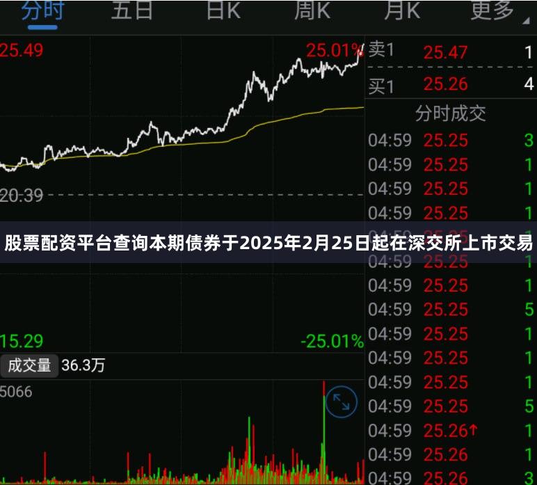 股票配资平台查询本期债券于2025年2月25日起在深交所上市交易