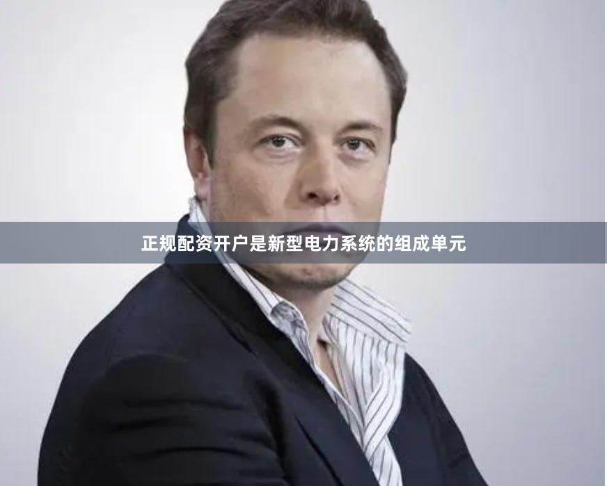正规配资开户是新型电力系统的组成单元
